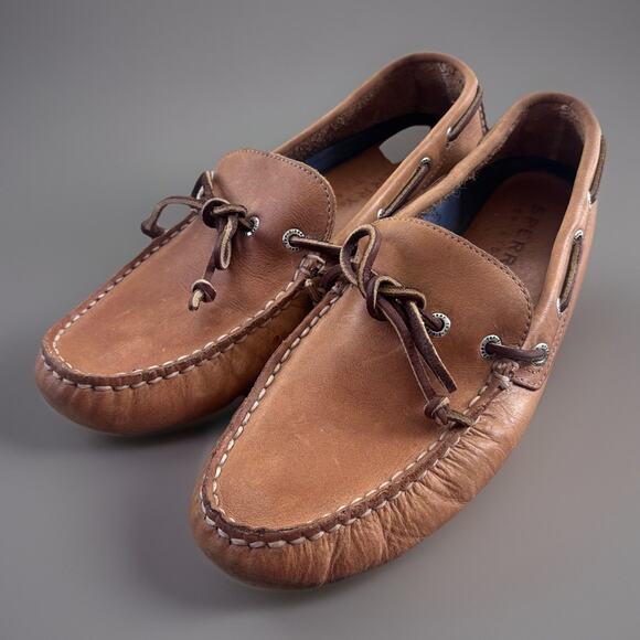 Sperry Top-Sider Driver Driving Men's Tan Loafers Leather STS10624 sz 8.5 - Picture 1 of 9
